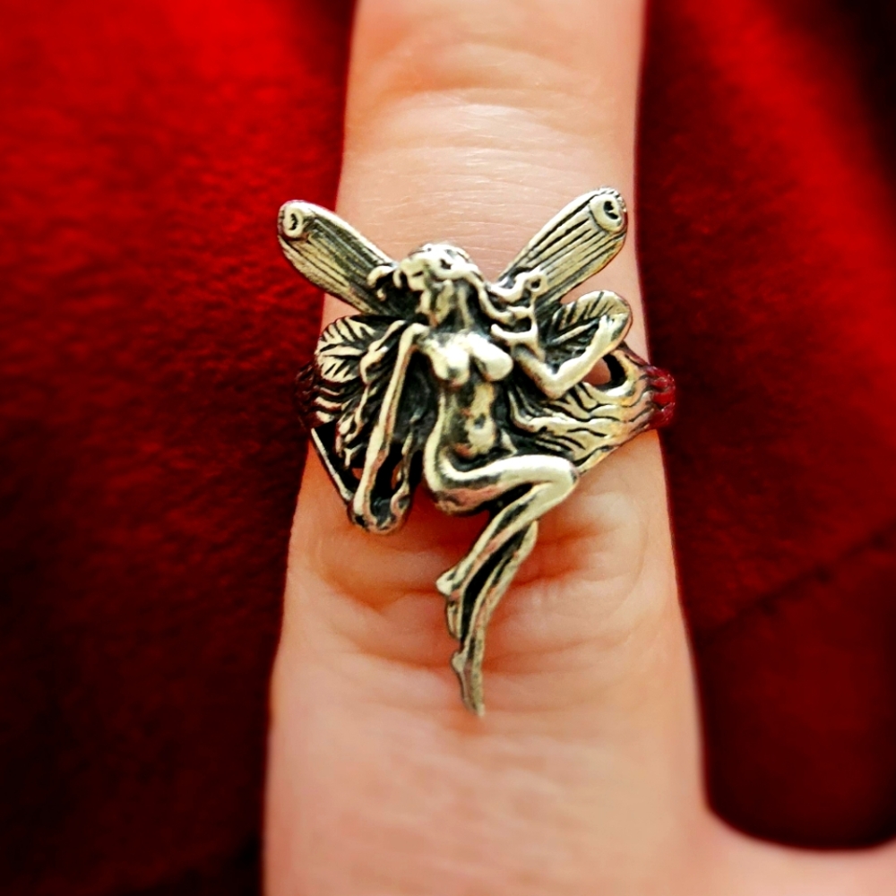 🧚‍♀️ Sterling Silver Fairy Ring 925 size 4